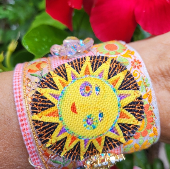 Happy Sun Boho Cuff Bracelet - Picture 7 of 10